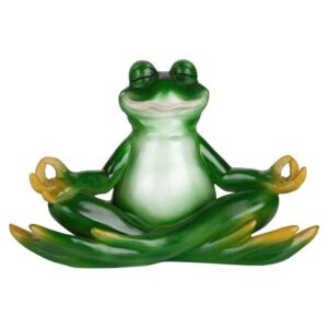 Design Toscano QM13096 12 Inch Strike a Trike a Pose Yoga Frog Statue