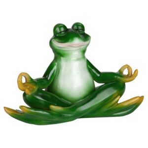 Design Toscano QM13096 12 Inch Strike a Trike a Pose Yoga Frog Statue