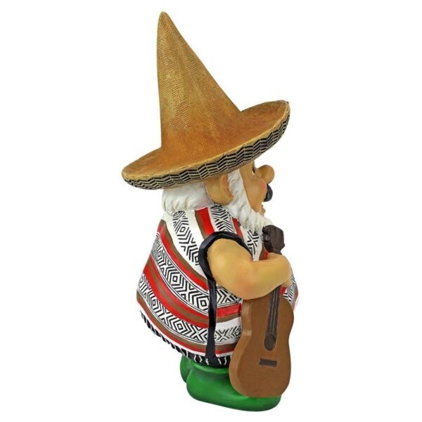 Design Toscano QM16034 6 1/2 Inch Pancho the Mariachi Garden Gnome Statue