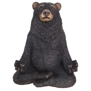 Design Toscano QM16037 7 1/2 Inch Being One with The Honey Zen Bear Statue