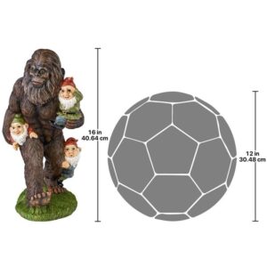 Design Toscano QM16042 10 1/2 Inch Schlepping Garden Gnomes Bigfoot Statue