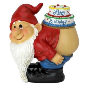 Design Toscano QM17044 7 Inch Loonie Moonie Happy Birthday Gnome