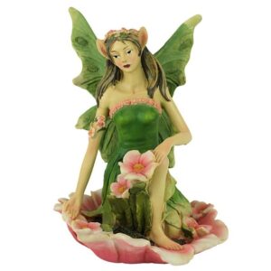 Design Toscano QM175891 7 Inch Fairy of Acorn Hollow Statue - Green