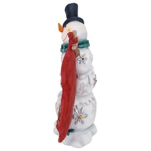 Design Toscano QM18002 9 1/2 Inch Snowman Welcome Statue