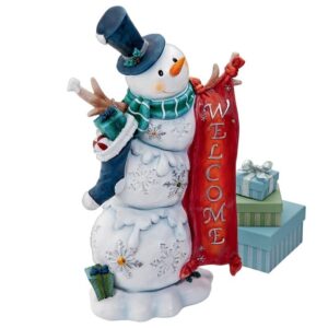 Design Toscano QM18002 9 1/2 Inch Snowman Welcome Statue