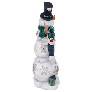 Design Toscano QM18002 9 1/2 Inch Snowman Welcome Statue