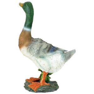 Design Toscano QM18989 9 1/2 Inch Mallard Duck Statue