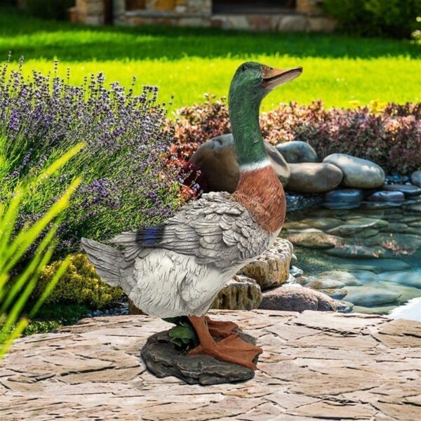 Design Toscano QM18989 9 1/2 Inch Mallard Duck Statue