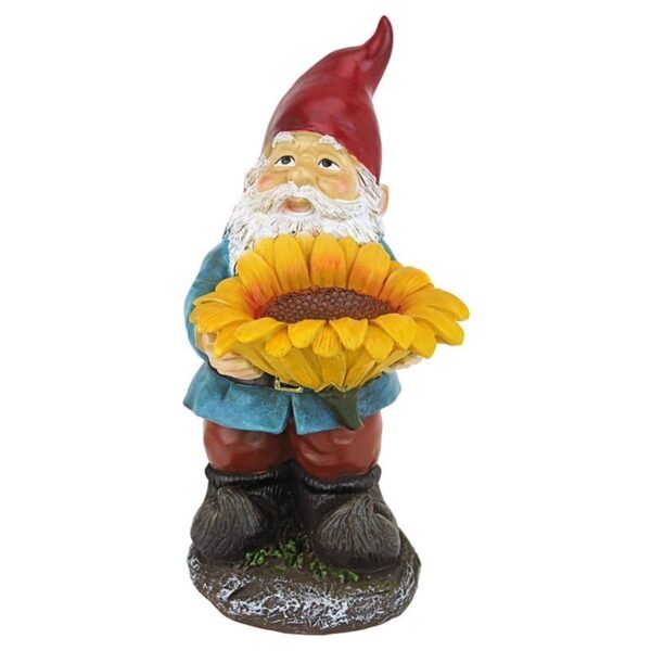 Design Toscano QM19474 6 Inch Sunflower Sammy Gnome Statue