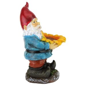 Design Toscano QM19474 6 Inch Sunflower Sammy Gnome Statue