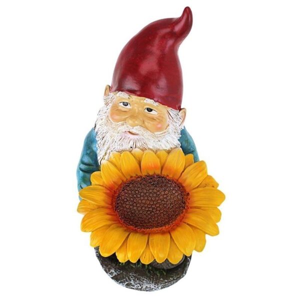 Design Toscano QM19474 6 Inch Sunflower Sammy Gnome Statue