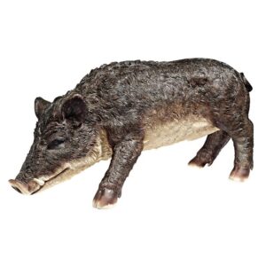 Design Toscano QM19624 11 Inch Razorback Wild Boar Statue