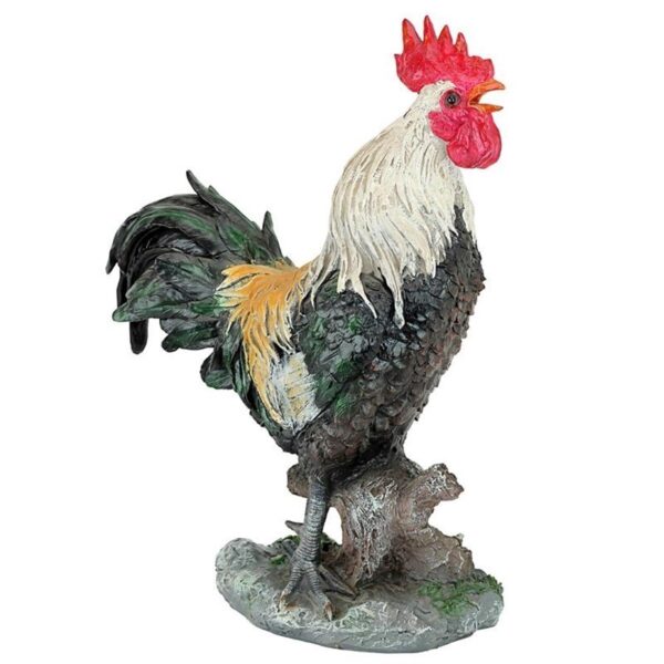 Design Toscano QM210951 7 1/2 Inch Cock a Doodle Do Rooster Statue