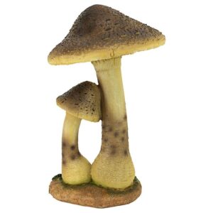 Design Toscano QM223001 7 1/2 Inch Mystic Forest Tan Mushrooms Statue