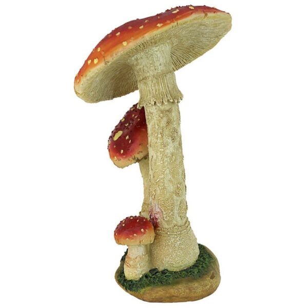 Design Toscano QM223021 7 1/2 Inch Mystic Forest Red Mushrooms Statue