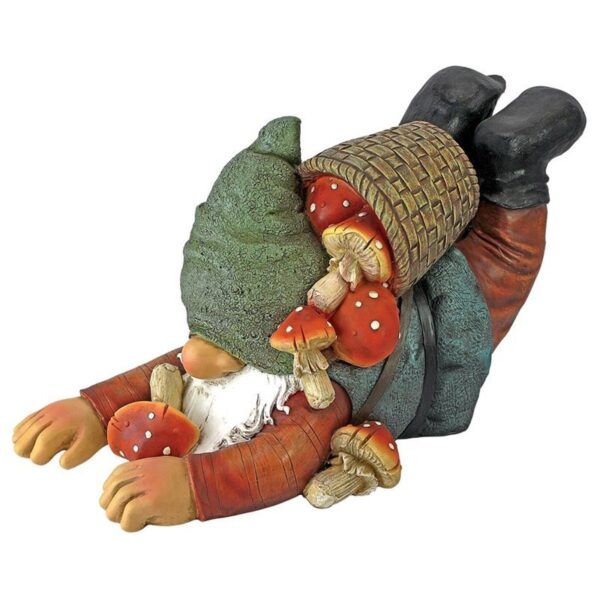 Design Toscano QM2477000 7 Inch Clumsy Karl the Mushroom Hunter Gnome