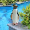 Design Toscano QM2490100 6 Inch Rock Hopper Penguin Statue