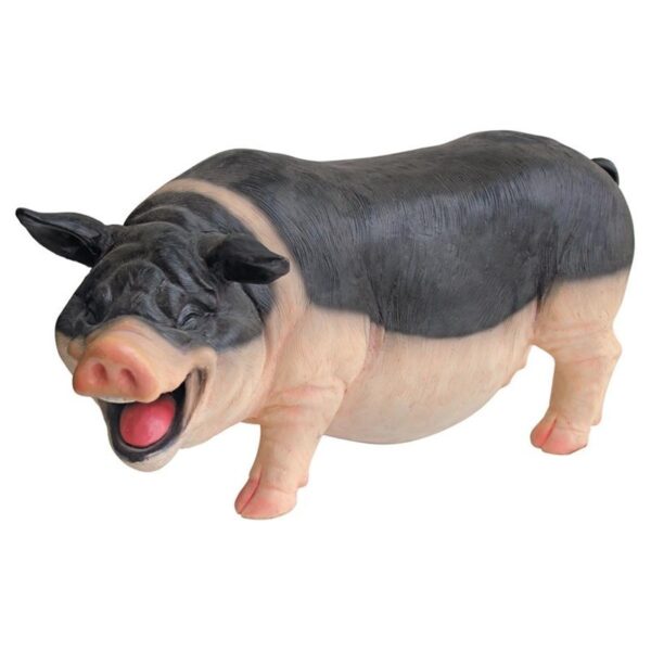 Design Toscano QM2523700 16 1/2 Inch Laughing Pig Statue