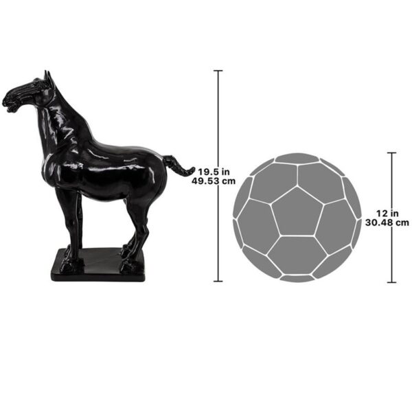 Design Toscano QM2658410 17 1/2 Inch Black Tang Horse Statue