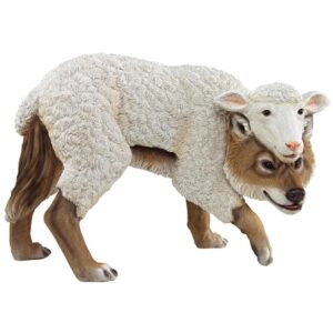 Design Toscano QM2803500 17 Inch Wolf in Sheeps Clothing Statue