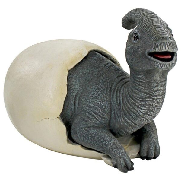 Design Toscano QM2822700 13 Inch Parasaurolophus Dinosaur Egg Statue