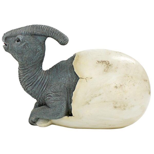 Design Toscano QM2822700 13 Inch Parasaurolophus Dinosaur Egg Statue