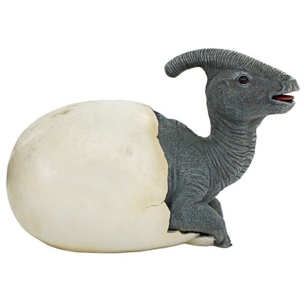 Design Toscano QM2822700 13 Inch Parasaurolophus Dinosaur Egg Statue