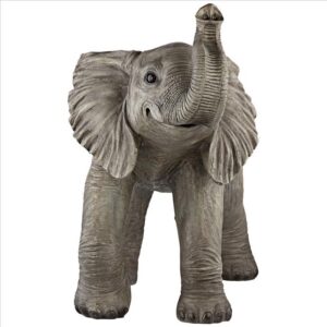 Design Toscano QM2849100 28 1/2 Inch Eshe Exuberant Elephant Garden Statue