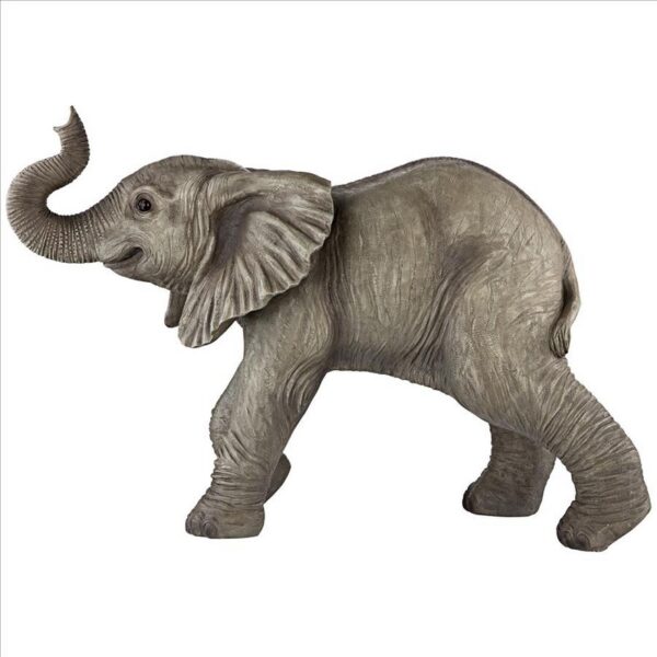 Design Toscano QM2849100 28 1/2 Inch Eshe Exuberant Elephant Garden Statue