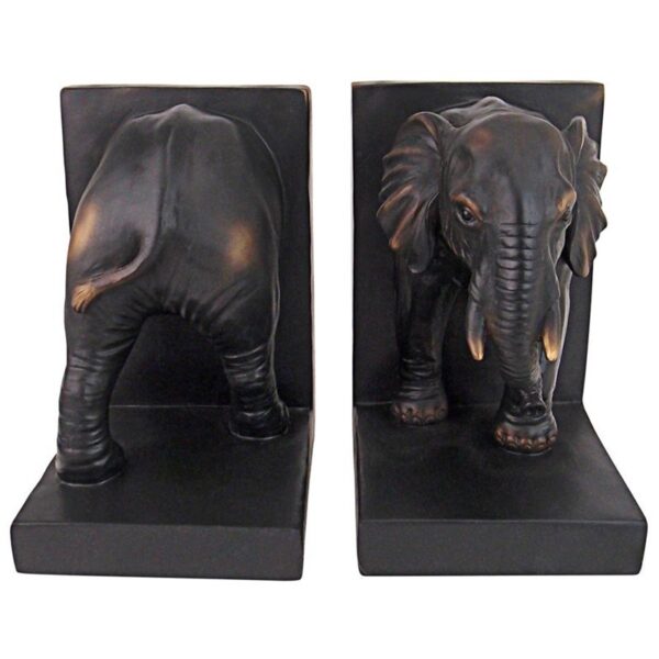 Design Toscano QM2859800 5 1/2 Inch Elephant Bookend Pair