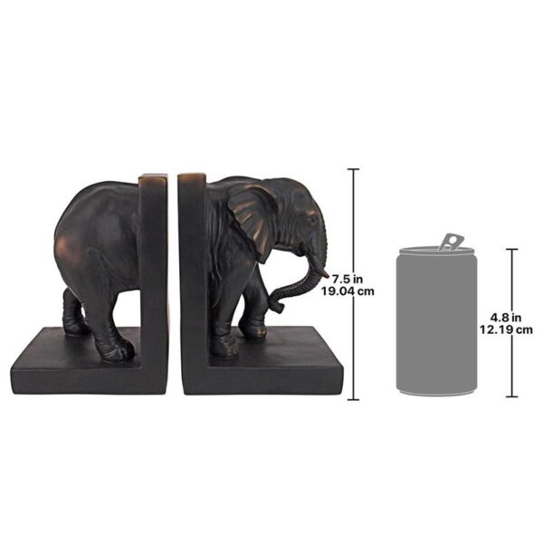 Design Toscano QM2859800 5 1/2 Inch Elephant Bookend Pair