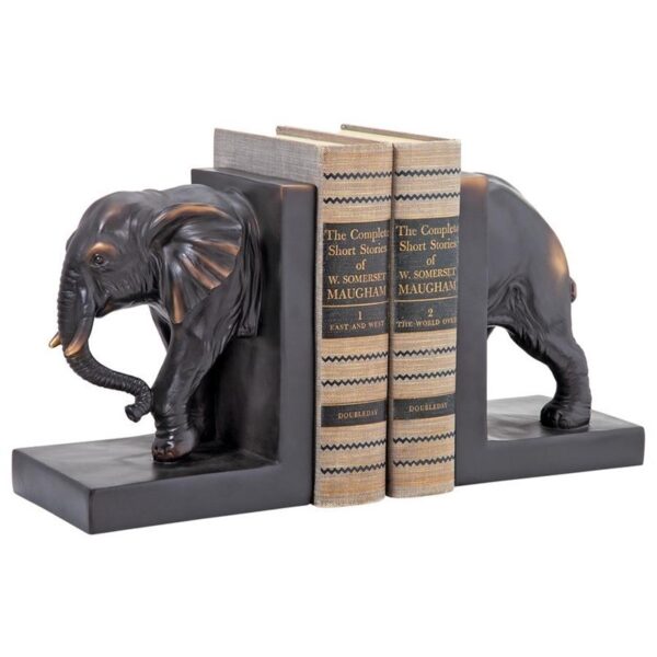 Design Toscano QM2859800 5 1/2 Inch Elephant Bookend Pair