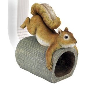 Design Toscano QM2869000 6 1/2 Inch Crash the Squirrel Rain Gutter