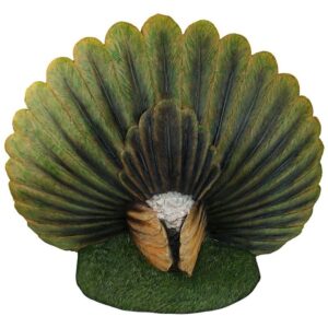 Design Toscano QM2876100 24 Inch Peacock Plumage Garden Statue