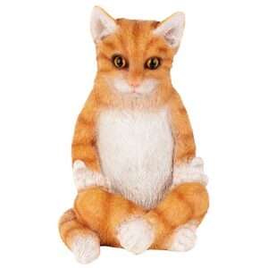 Design Toscano QM2936400 6 Inch Zen Kitty Meditating Cat Statue