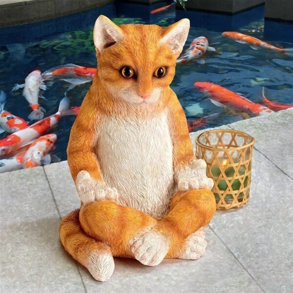 Design Toscano QM2936400 6 Inch Zen Kitty Meditating Cat Statue