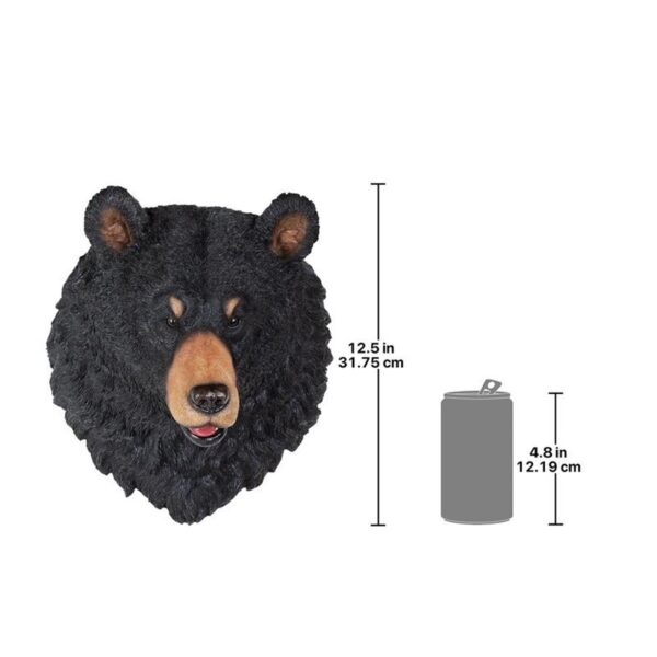 Design Toscano QM2948200 12 Inch American Bear Sculptural Wall Trophy