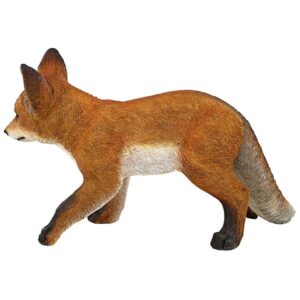 Design Toscano QM3013800 6 1/2 Inch Cavorting Carmine Baby Red Fox Statue