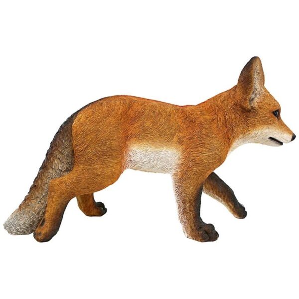 Design Toscano QM3013800 6 1/2 Inch Cavorting Carmine Baby Red Fox Statue