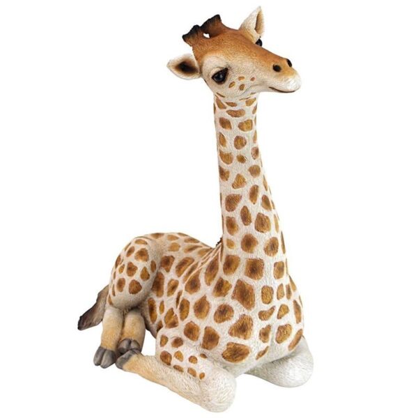 Design Toscano QM3019700 8 1/2 Inch Zari the Resting Giraffe Statue, Medium