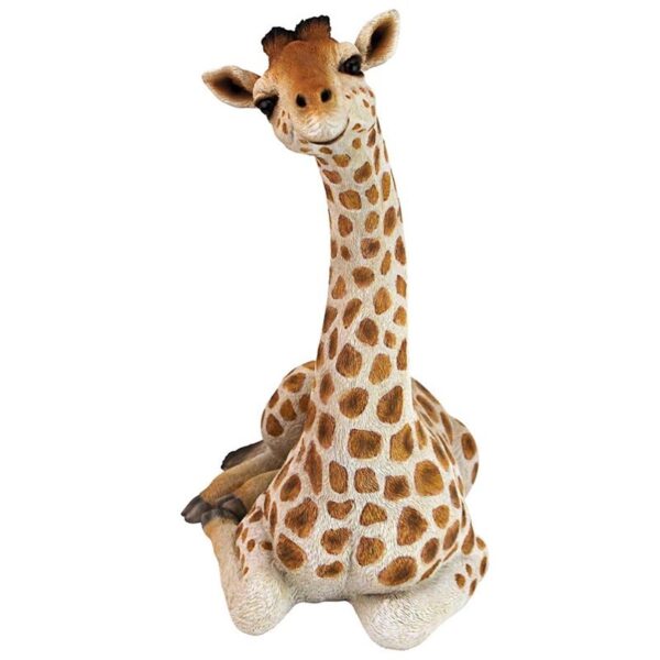 Design Toscano QM3019700 8 1/2 Inch Zari the Resting Giraffe Statue, Medium