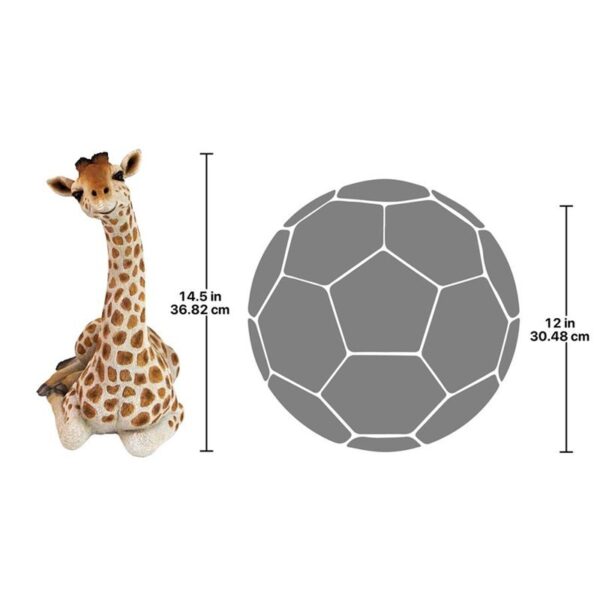 Design Toscano QM3019700 8 1/2 Inch Zari the Resting Giraffe Statue, Medium