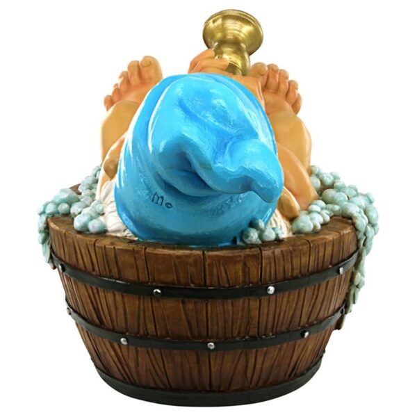 Design Toscano QM3152300 6 1/2 Inch Trumpeting Bath Tub Gnome Statue