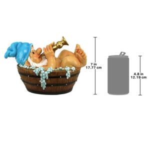 Design Toscano QM3152300 6 1/2 Inch Trumpeting Bath Tub Gnome Statue