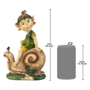 Design Toscano QM414001 6 1/2 Inch Pixie Pete Elfin Gnome Statue