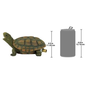 Design Toscano QM75110551 9 1/2 Inch Sprinkle the Turtle Piped Spitter Statue