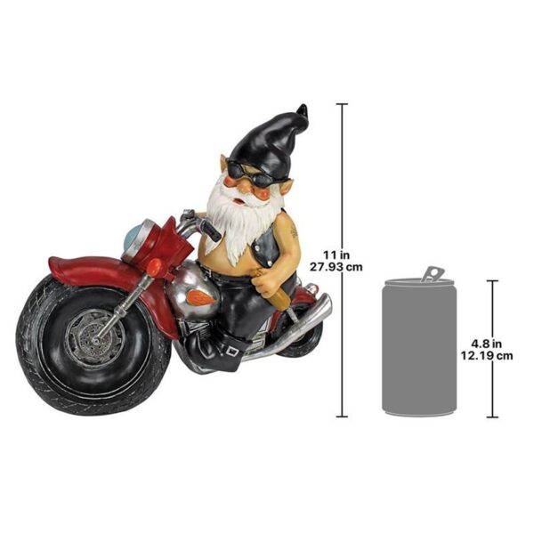 Design Toscano QM7512103 13 1/2 Inch Axle Grease the Biker Gnome Statue