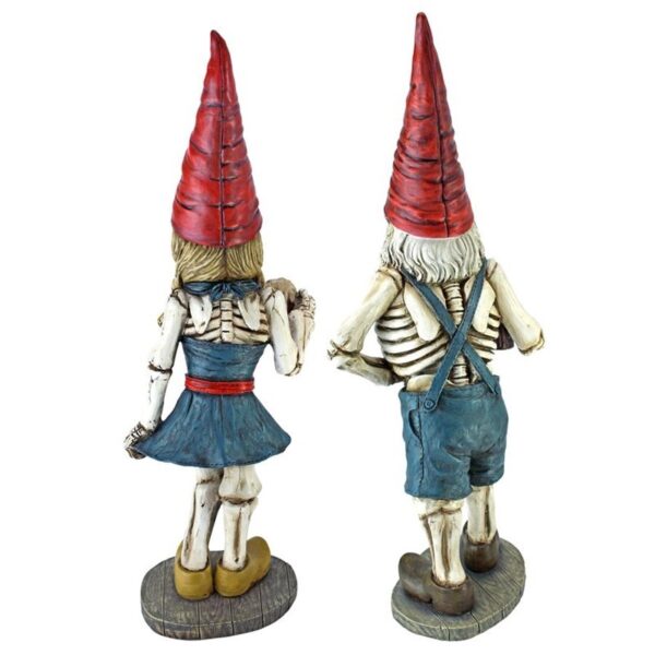 Design Toscano QM914019 7 Inch Oktoberfest Skeleton Gnomes, Set of 2