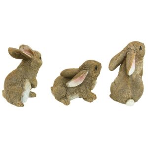 Design Toscano QM92008 3 Inch Baby Bunny Rabbit Den Statues, Set of 3