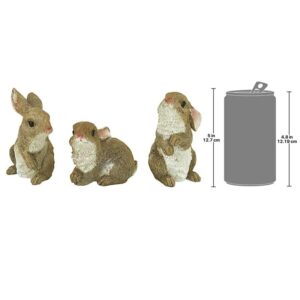 Design Toscano QM92008 3 Inch Baby Bunny Rabbit Den Statues, Set of 3